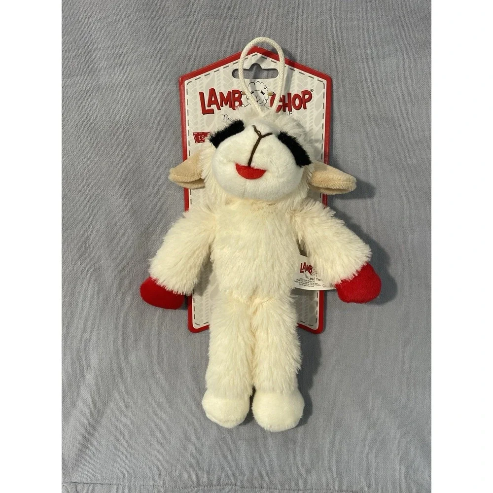 NEW READ Cute Lamb Chop w/ Bunny Ears Fluffy Dog Costume & Squeak Toy - Size XL‎